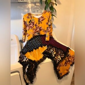 Floral Blouse and Matching Skirt set